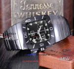 Perfect Replica Rado Integral Chronograph Watches Black Matte Ceramic